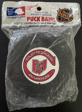 Load image into Gallery viewer, Cleveland Barons Hockey Puck Bank Sealed Original Bag Sports Products Vintage