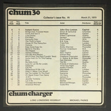 Load image into Gallery viewer, 1970 CHUM Radio Survey Music Chart Toronto Simon & Garfunkel BB King Elvis