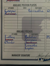 Load image into Gallery viewer, 2012 Game-used Line-up Card Toronto Blue Jays At Baltimore Orioles MLB Authenticated