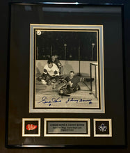 Load image into Gallery viewer, Signed Gordie Howe Johnny Bower “Original Six Action” Framed NHL Hockey Photo COA