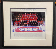 Load image into Gallery viewer, 2004/05 Montreal Canadiens Framed Team Photo NHL Hockey