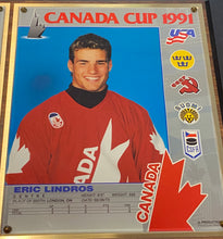 Load image into Gallery viewer, Signed Eric Lindros 1991 Canada Cup Plaque Photo Team Canada LOA