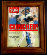 Load image into Gallery viewer, 1989 Blue Jays Clinch AL East Front Newspaper Cover Framed MLB