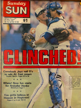 Load image into Gallery viewer, 1989 Blue Jays Clinch AL East Front Newspaper Cover Framed MLB