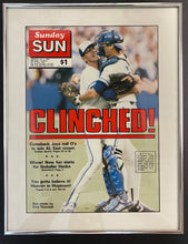 Load image into Gallery viewer, 1989 Blue Jays Clinch AL East Front Newspaper Cover Framed MLB