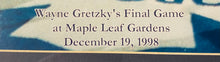 Load image into Gallery viewer, Wayne Gretzky Plays Last Game @ Maple Leaf Gardens Framed NHL Photo
