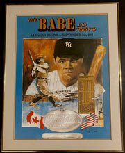 Load image into Gallery viewer, Babe Ruth “The Babe And Toronto” Framed Photo First Pro Homer Providence V Toronto MLB
