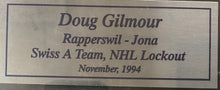 Load image into Gallery viewer, Signed Doug Gilmour NHL Lockout Photo Transparent Frame Limited NHL Hockey