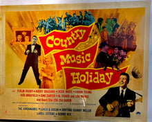 Load image into Gallery viewer, Vintage 1958 “Country Music Holiday” Country Music Stars Zsa Zsa Gabor+Rocky Graziano Shrink Wrapped Movie Poster