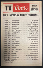 Load image into Gallery viewer, 1982 NFL Coors Monday Night Football Games Promo Easel Backed Sign Coors football promotion