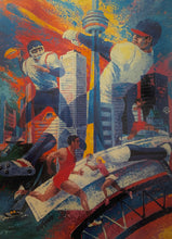 Load image into Gallery viewer, “Toronto Magic” Sports In Toronto Framed Painting Celebrating Skydome Opening Ken Wesman Signed Limited