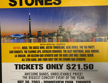 Load image into Gallery viewer, 2003 Molson Canadian Rocks For Toronto Festival Rolling Stones ACDC RUSH Justin Timberlake Large Music Poster