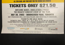 Load image into Gallery viewer, 2003 Molson Canadian Rocks For Toronto Festival Rolling Stones ACDC RUSH Justin Timberlake Large Music Poster