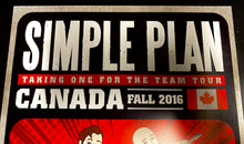 Load image into Gallery viewer, 2016 Simple Plan Original Concert Tour Toronto Show @ACC Poster