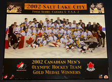 Load image into Gallery viewer, 2002 Canadian Mens Olympic Hockey Team Gold Medal Winners Plaque