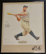 Load image into Gallery viewer, Lou Gehrig”The Iron Horse” Framed Print Baseball's Greatest On One Field Bullion Graphic MLB Artwork