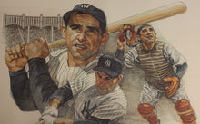 Load image into Gallery viewer, Signed Yogi Berra Framed Lithograph Numbered MLB Baseball Photo