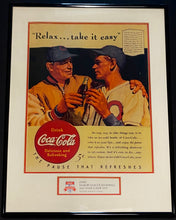 Load image into Gallery viewer, 1991 MLB All-Star Game Toronto Coca-Cola Baseball Advertisement Framed