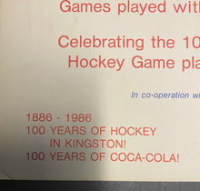 Load image into Gallery viewer, Kingston Hockey Centennial Historic Hockey Series Universities Collages Tournament Poster