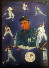 Load image into Gallery viewer, 1983 New York Yankees Season Commemorative MLB Baseball Poster Babe Ruth