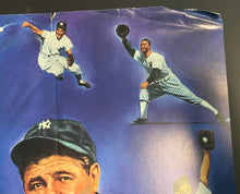 Load image into Gallery viewer, 1983 New York Yankees Season Commemorative MLB Baseball Poster Babe Ruth