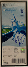Load image into Gallery viewer, Alexandre Bilodeau Signed Framed 8" X 10" Photograph Vancouver 2010 Ticket Stub Framed Display JSA