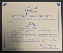 Load image into Gallery viewer, Signed 1967 Toronto Maple Leafs Stanley Cup Anniversary “Tribute” Bauer Ellis Shack COA