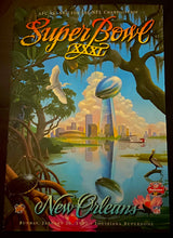 Load image into Gallery viewer, Super Bowl XXXI Packers Beat Patriots Favre First Lombardi NFL Poster