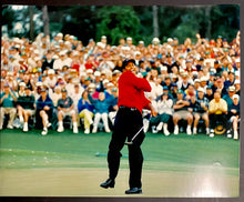 Load image into Gallery viewer, Two 1997 Tiger Woods' First Masters Win Golf Celebration Photo's