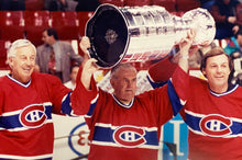 Load image into Gallery viewer, Montreal Canadiens Beliveau Richard Lafleur W/Stanley Cup NHL Old Timers Photo
