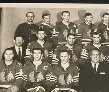 Load image into Gallery viewer, 1961 Stanley Cup Champions Chicago Blackhawks Roster Photo W/Cup