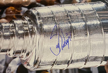 Load image into Gallery viewer, Signed Scott Niedermayer Photo Hoisting 2007 Stanley Cup Trophy Anaheim Ducks NHL Hockey COA
