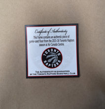 Load image into Gallery viewer, Framed Authentic Piece Of Game Used Floor Toronto Raptors 2015-16 Season With COA