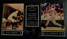 Load image into Gallery viewer, Baseballs Ironmen Plaque Cal Ripken JR. Lou Gehrig MLB record Consecutive games