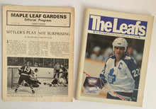 Load image into Gallery viewer, Maple Leaf Gardens Program Lot Sittler Rookie Toronto Maple Leafs Preseason and Regular Season