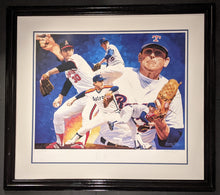 Load image into Gallery viewer, Signed Framed Nolan Ryan Lithograph MLB Texas Rangers Los Angelas Angels Houston Astros New York Mets Artist Danny Day Autographed