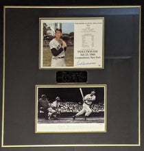 Load image into Gallery viewer, Signed Framed Ted Williams MLB Photo LOA JSA Vintage Autographed