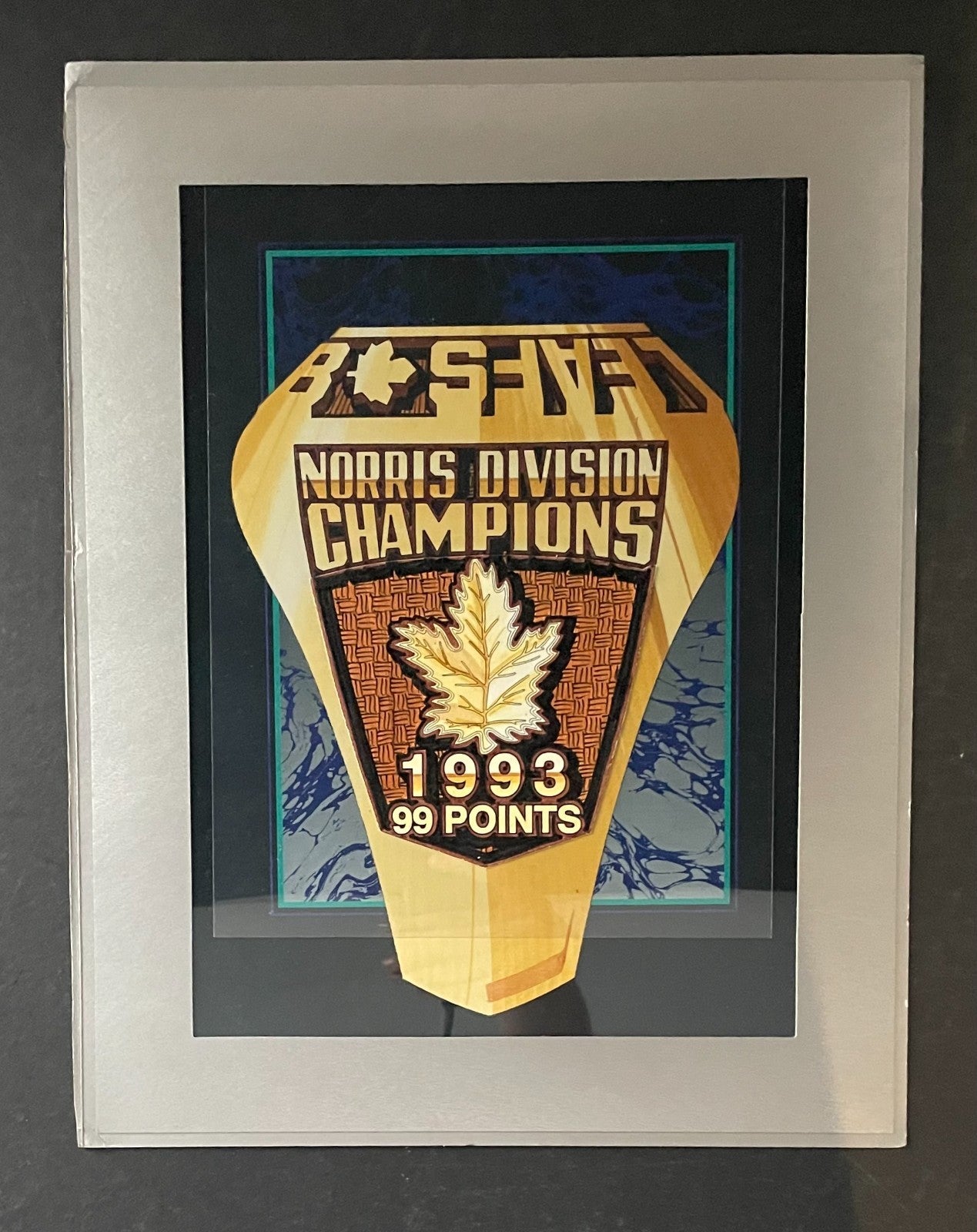 1993 Original Jostens Artwork Toronto Maple Leafs Norris Divison Champ ...