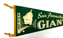 Load image into Gallery viewer, Late 1950s MLB San Francisco Giants Baseball Team Logo Vintage Felt Pennant
