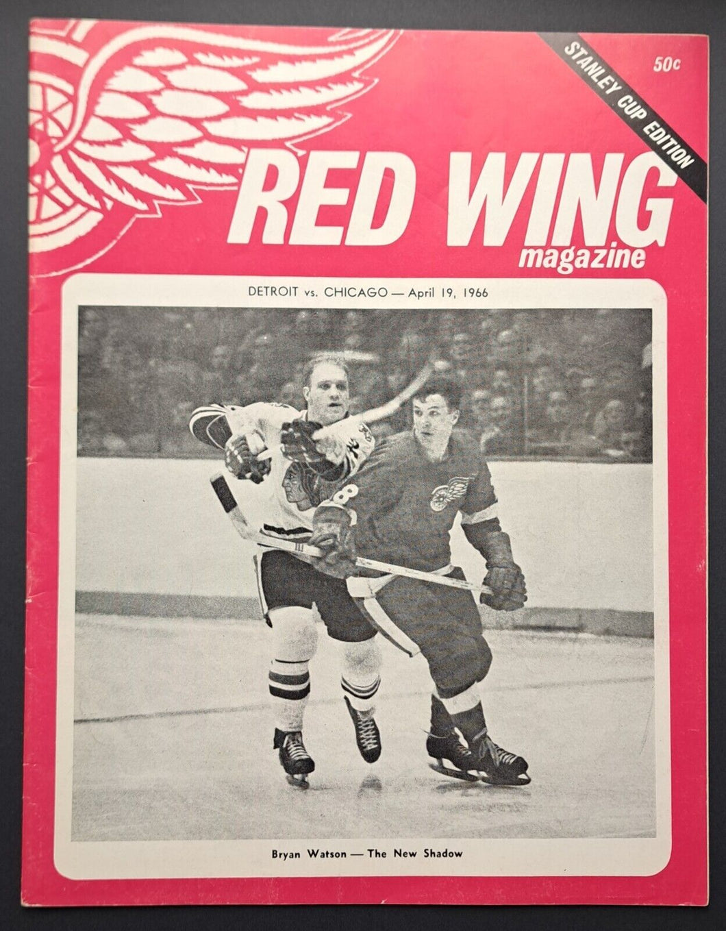 1966 Detroit Red Wings Vs Chicago Blackhawks NHL Stanley Cup Semi-Final Program