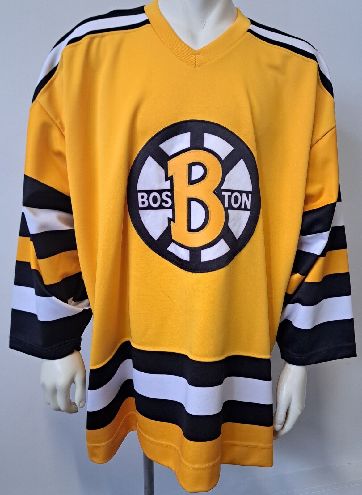 Boston Bruins Big B Yellow Replica NHL Hockey Jersey XXL Custom Crafte Glory Days Sports