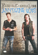 Florida Georgia Lines Autographed Band Poster Signed + Used Guitar Pick JSA