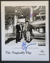Load image into Gallery viewer, 1998 The Tragically Hip Universal Music Signed Autograph Vintage Publicity Photo
