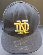 Coach Charlie Weis Signed Autographed Notre Damn Fighting Irish Football Hat