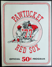 Load image into Gallery viewer, 1977 International League All Star Game Vintage Lineup Sheet Program Red Sox
