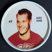 Load image into Gallery viewer, 1960/1961 Gordie Howe Shirriff Vintage Plastic White Hockey Coin Premium NHL
