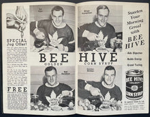 Load image into Gallery viewer, 1939 Toronto Maple Leafs Game Program New York Rangers Hockey NHL VTG Syl Apps
