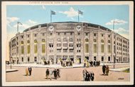 Early 1920's Era New York Yankee Stadium Haberman's Vintage Baseball Postcard