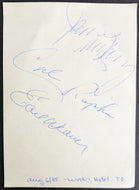 Lloyd Bridges Signed/Autographed Index Card American Actor