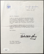 1968 Hubert Humphrey Signed Letter Vice President Letterhead U.S.A. Politics JSA